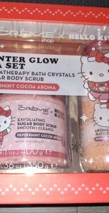 Hello Kitty Peppermint Cocoa Exfoliating Set - Red and Pink